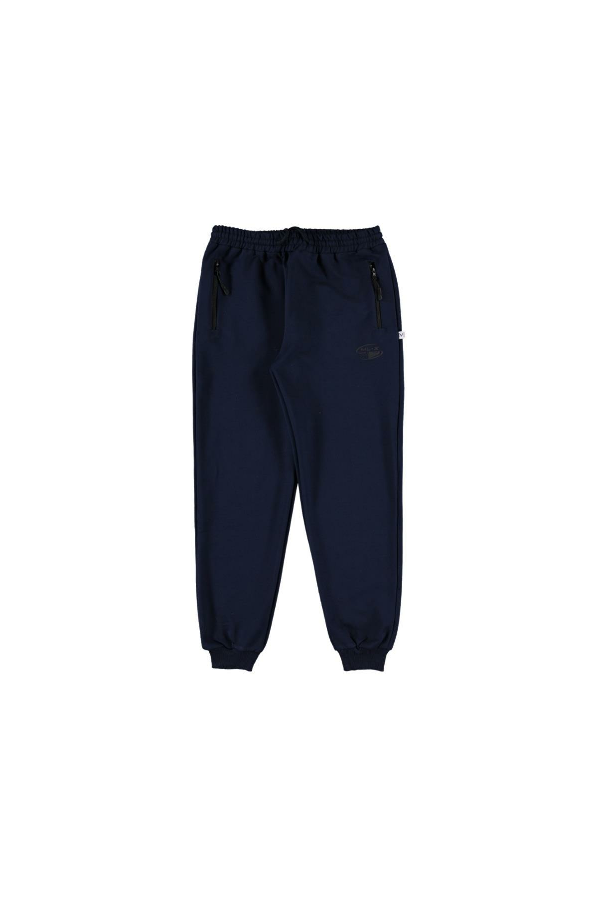 Pundikids Erkek Çocuk Pantolon Kesim Cepli Alt Eşofman Lacivert - 7 Yaş