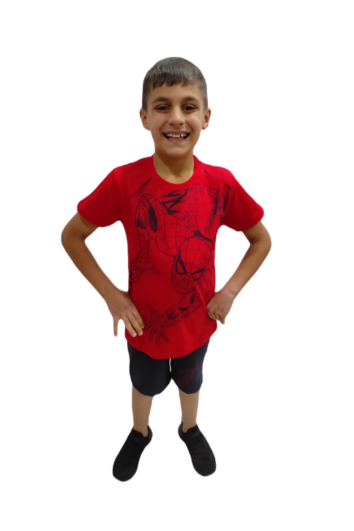 Erkek Çocuk Spidirman Baskılı Pijama Kırmızı - 5 Yaş