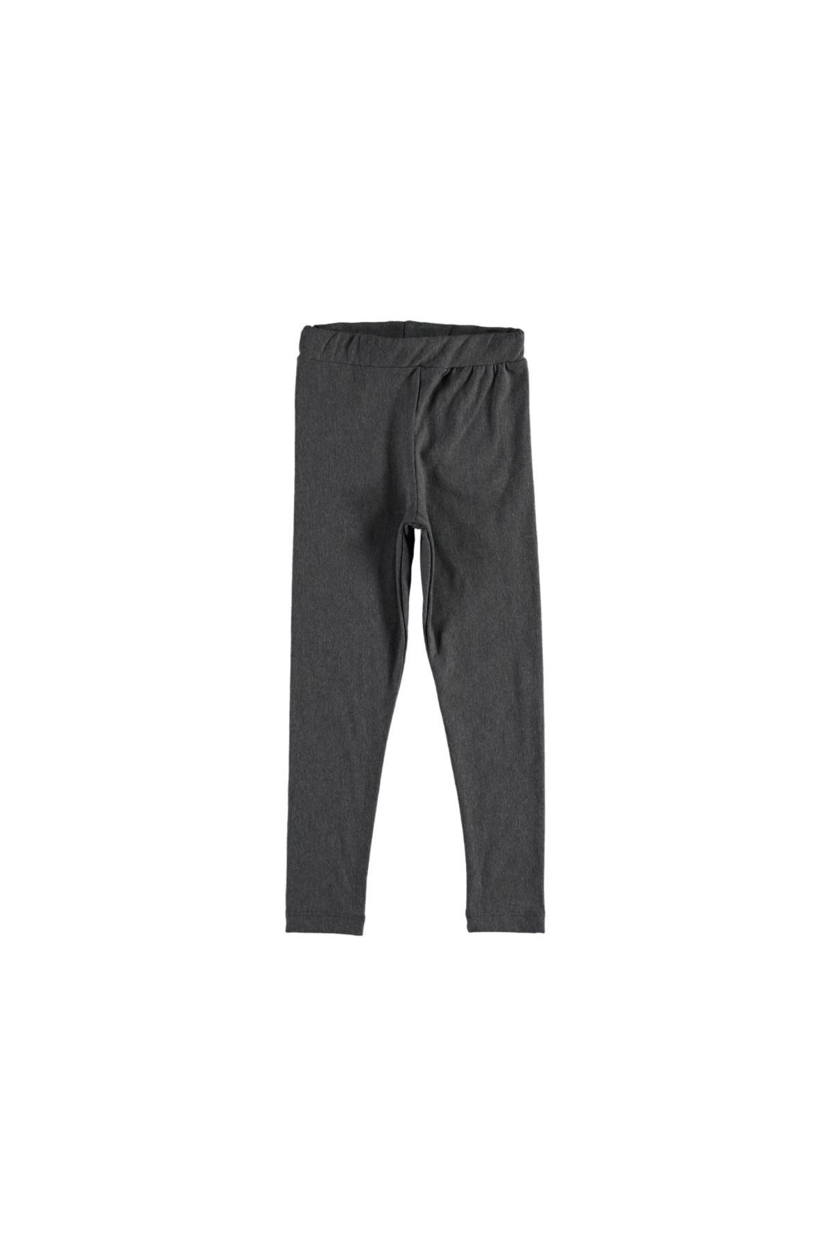 Pundikids Şardonlu Kız Çocuk Tayt Gri - 10 - 11 Yaş