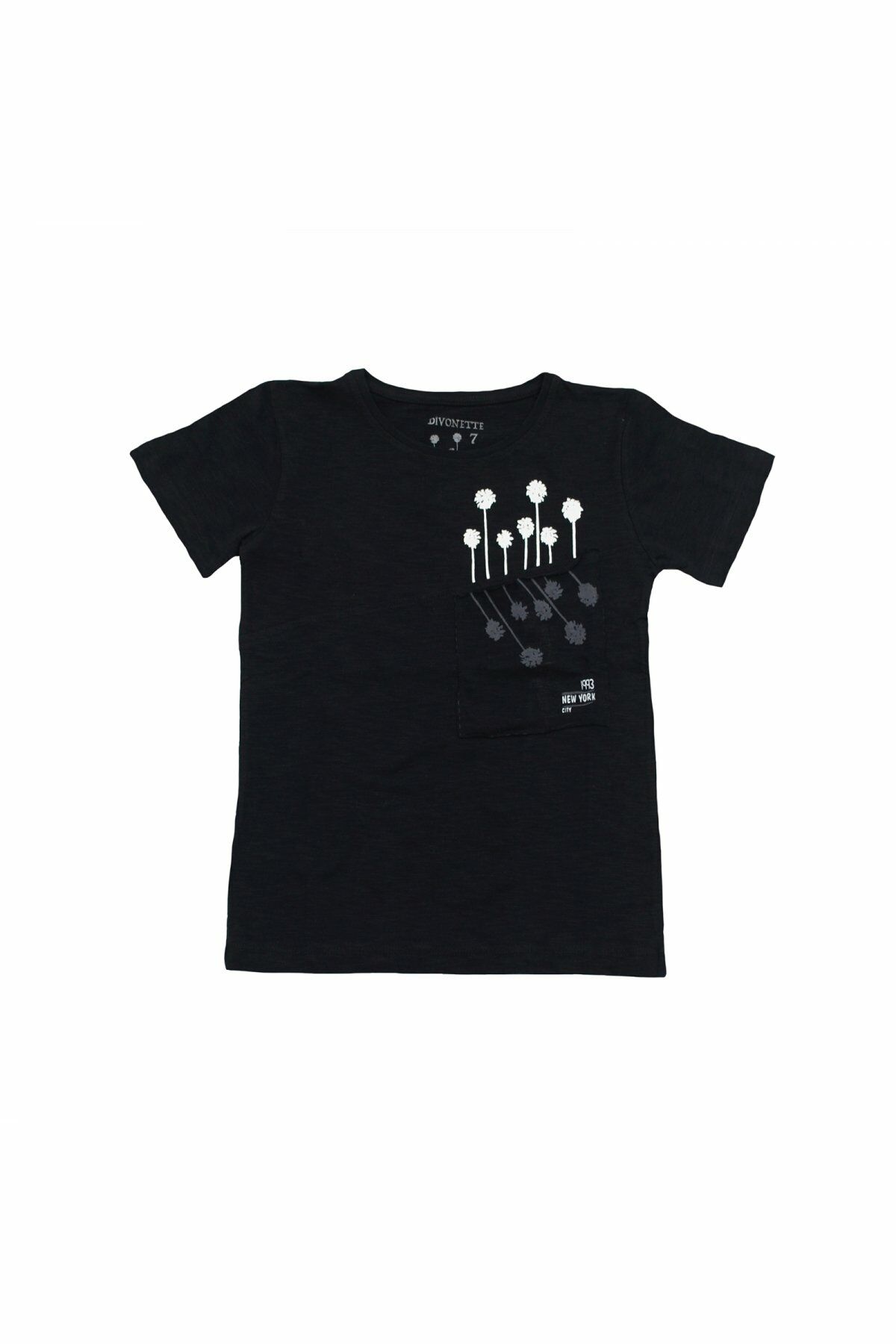 Divonette Baskılı Cep Detaylı Erkek Çocuk T-shirt