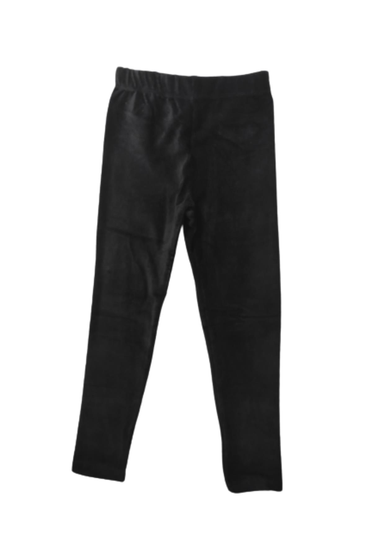 Pundikids Kız Çocuk Kadife Tayt Siyah - 6 Yaş
