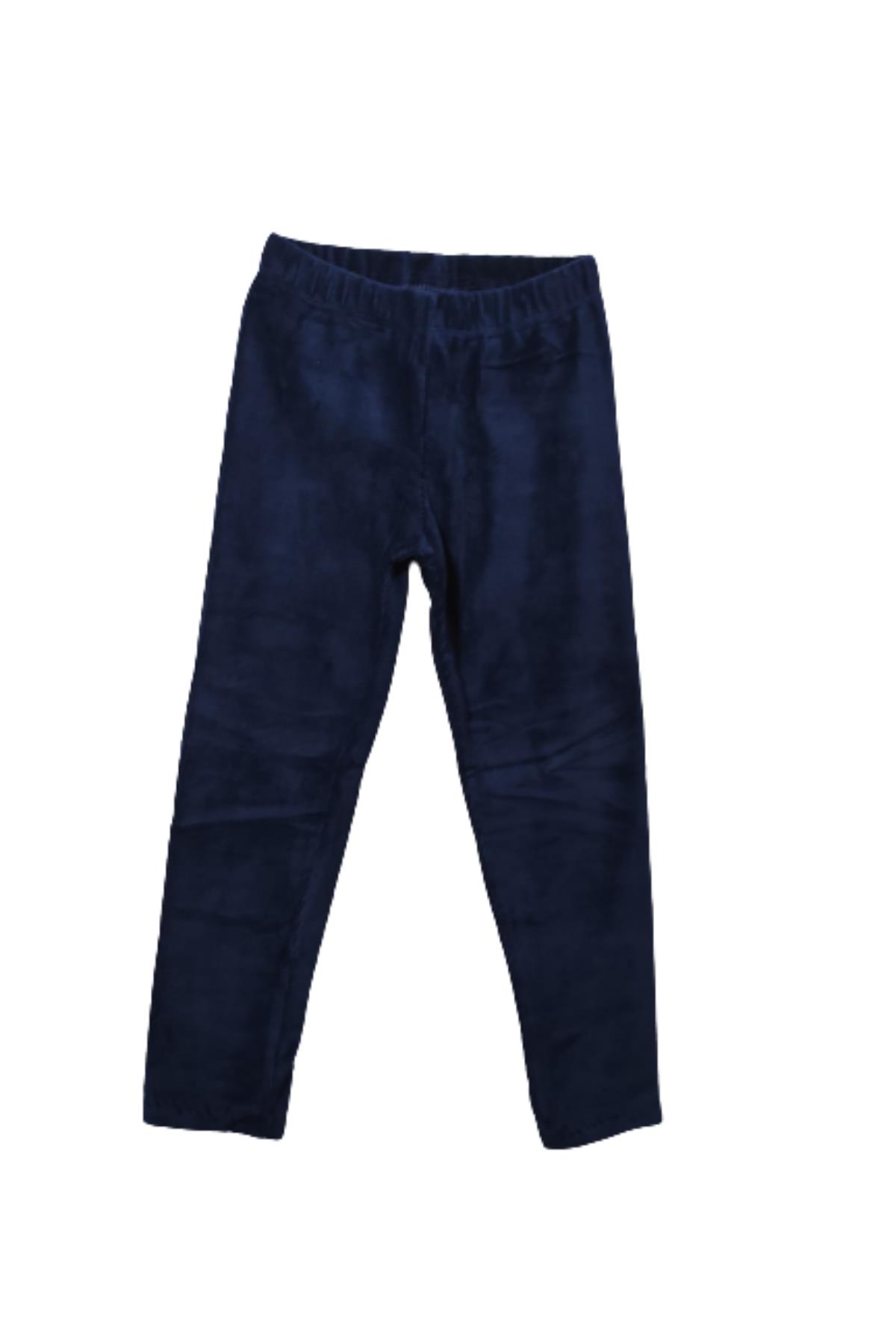 Pundikids Kız Çocuk Kadife Tayt Lacivert - 7 Yaş