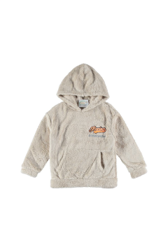 Pundikids Erkek Çocuk Kapüşonlu Peluş Sweath Bej - 7 - 8 Yaş