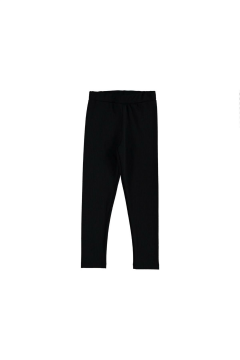 Pundikids Kız Çocuk Fitilli Görünümlü Tayt Siyah - 7 - 8 Yaş