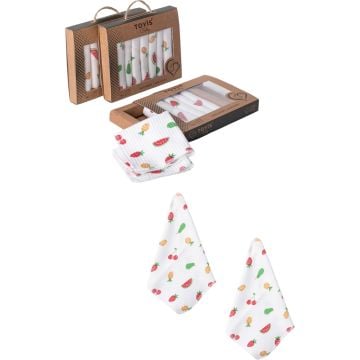 LÜX PENYE MENDİL MEYVE DESENLİ 7'Lİ SET