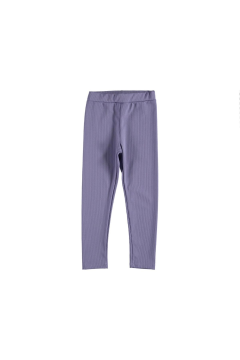 Pundikids Kız Çocuk Fitilli Görünümlü Tayt Lila - 9 - 10 Yaş